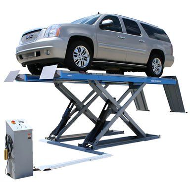 12ASL 12,000lb Scissor Alignment Lift by Atlas Side View with Panel