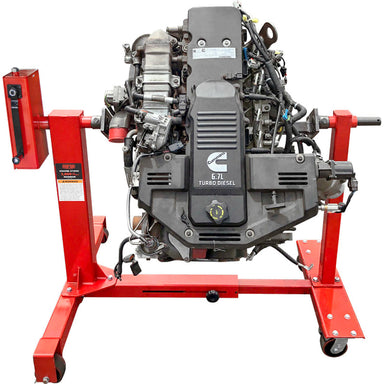 Engine Stand 78230 by Norco - Side view with Engine