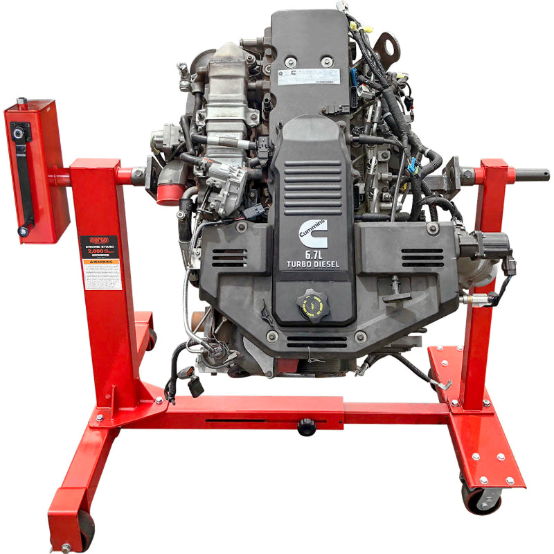 Engine Stand 78230 by Norco - Side view with Engine
