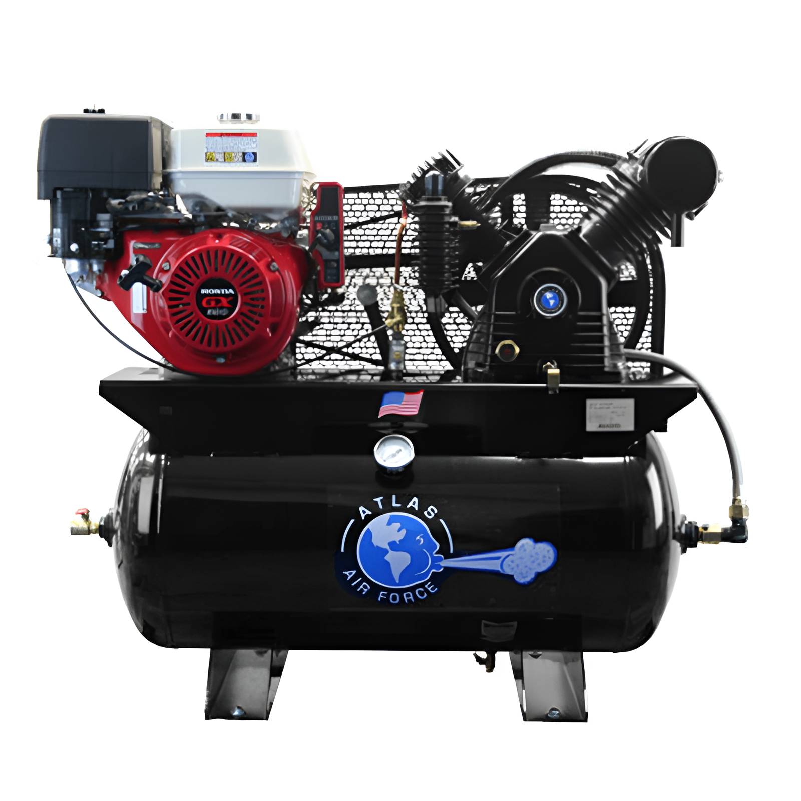 Atlas AF13 Gas-Powered Air Compressor Front View