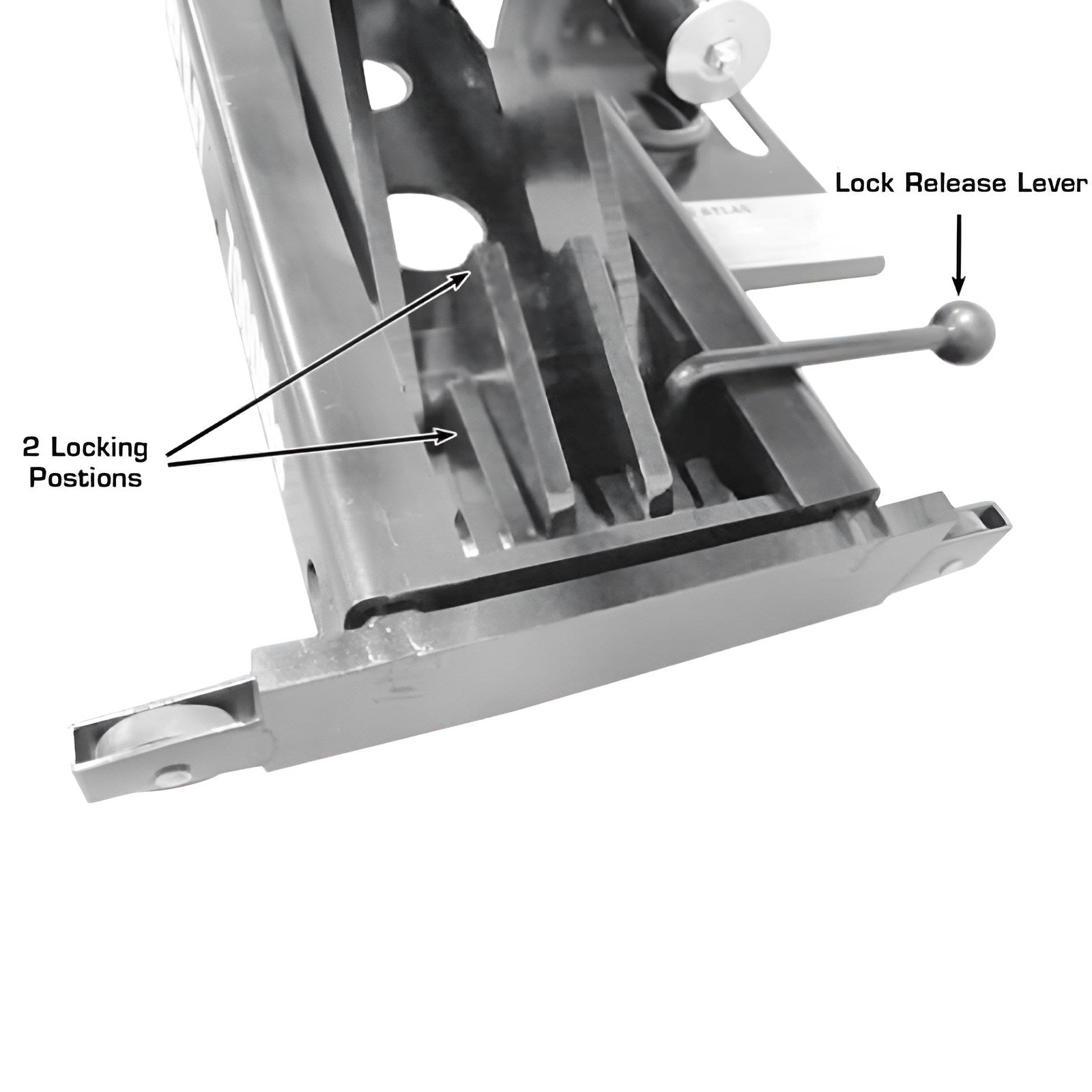 Atlas Platinum RJ7000 7,000lb Rolling Jack - ALI Certified Lever View