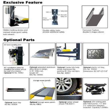 Amgo 408P, 8000 lb Parking Lift- Alternative Options