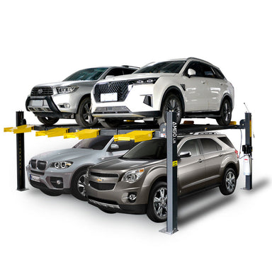 409-DPX 9,000lb Double Parking Lift for Garage by Amgo - Front view