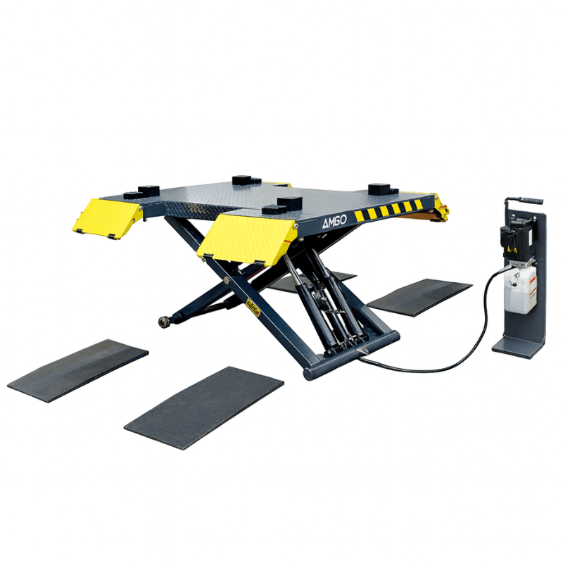 MRP06 Portable Mid Rise Scissor Lift by Amgo Side View
