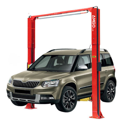 Amgo OH 10, 5 Ton 2 Post Car Lift - ALI Certified by Amgo - With Car Side View
