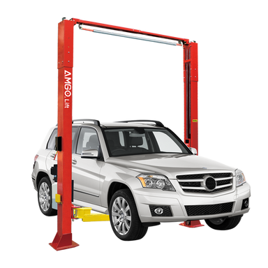 Amgo OHX-10H 2 Post Car Lift - High Lift - Side View