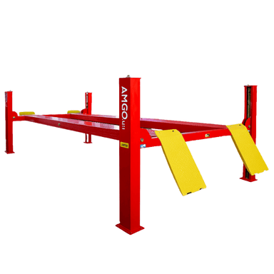 PRO-12 4 Post Car Lift by Amgo side View with No Car