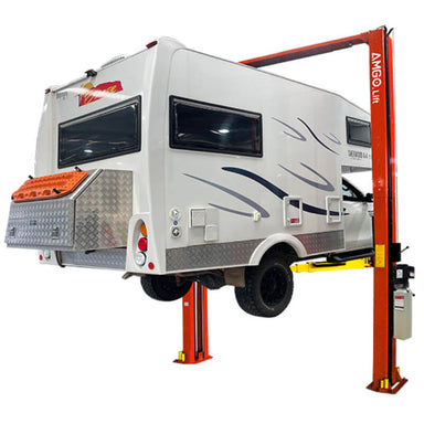 Amgoo OH-12, 6 Ton 2 Post Car Lift - Heavy Duty with Car Back View
