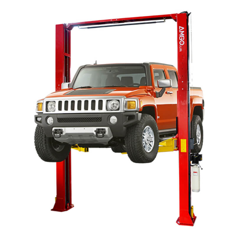 OH-15, 7.5 Ton 2 Post Car Lift by Amgo With Car Front View