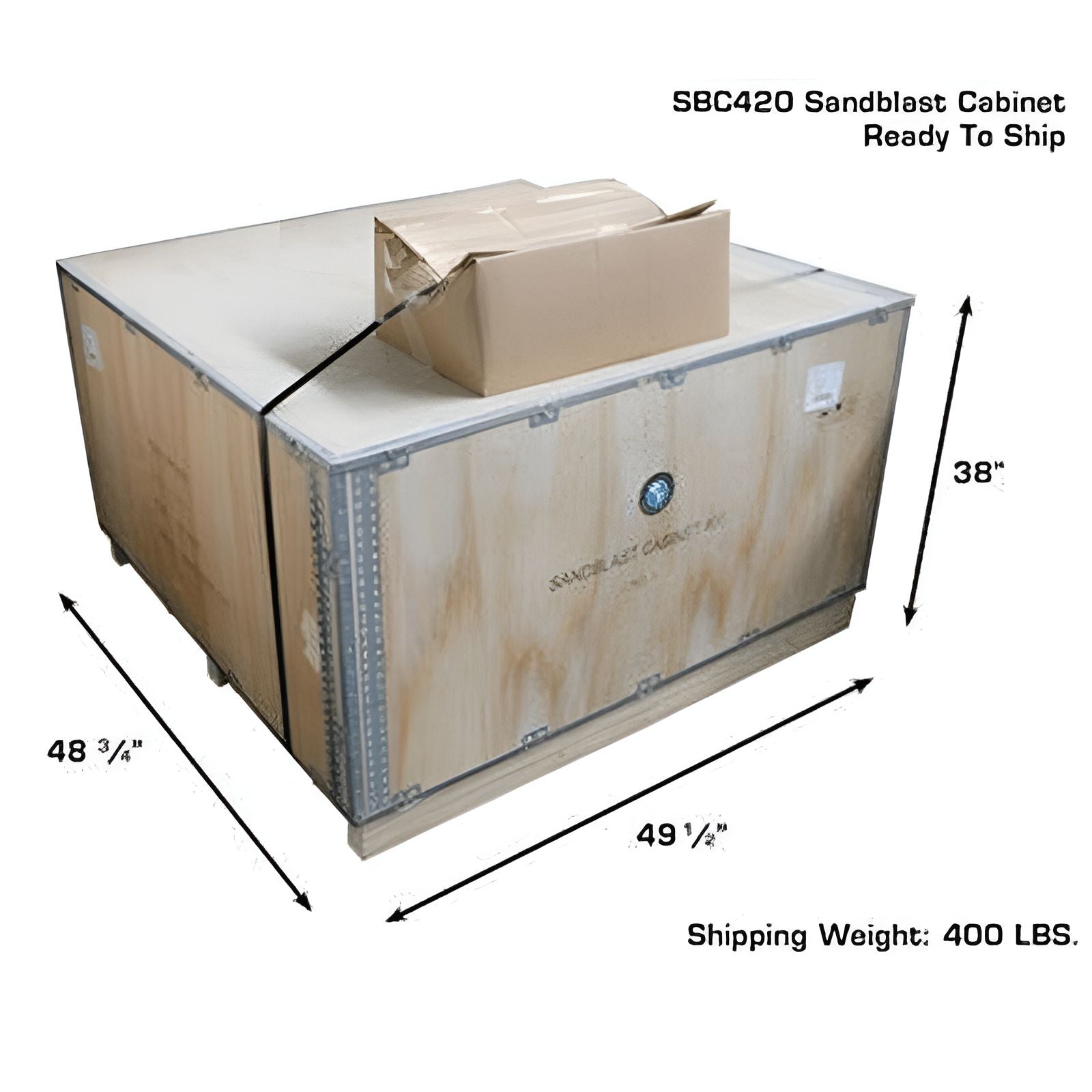 SBC420 Sandblast Cabinet w Vacuum Box View
