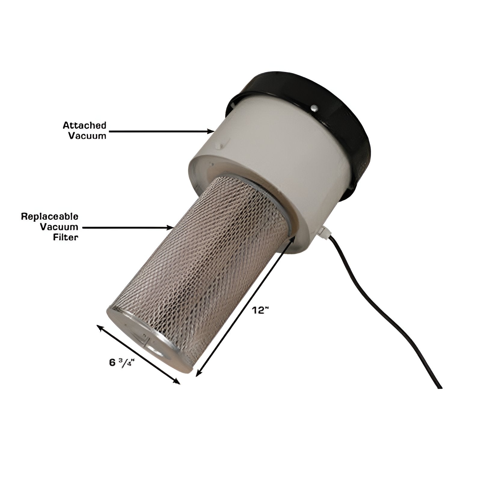SBC420 Sandblast Cabinet w Vacuum Filter View