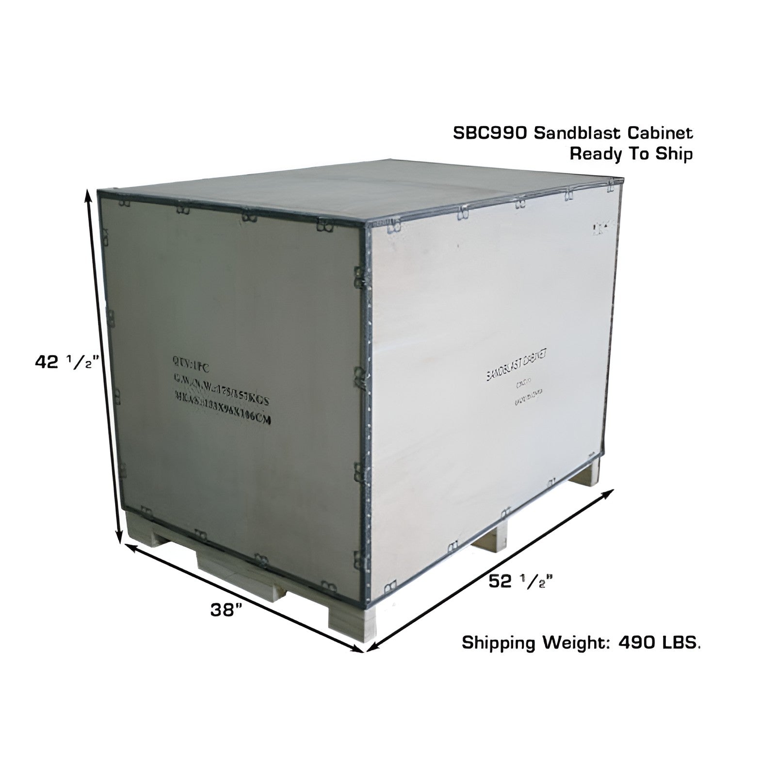 Atlas SBC990 Large Sandblast Cabinet w/ Vacuum Box View
