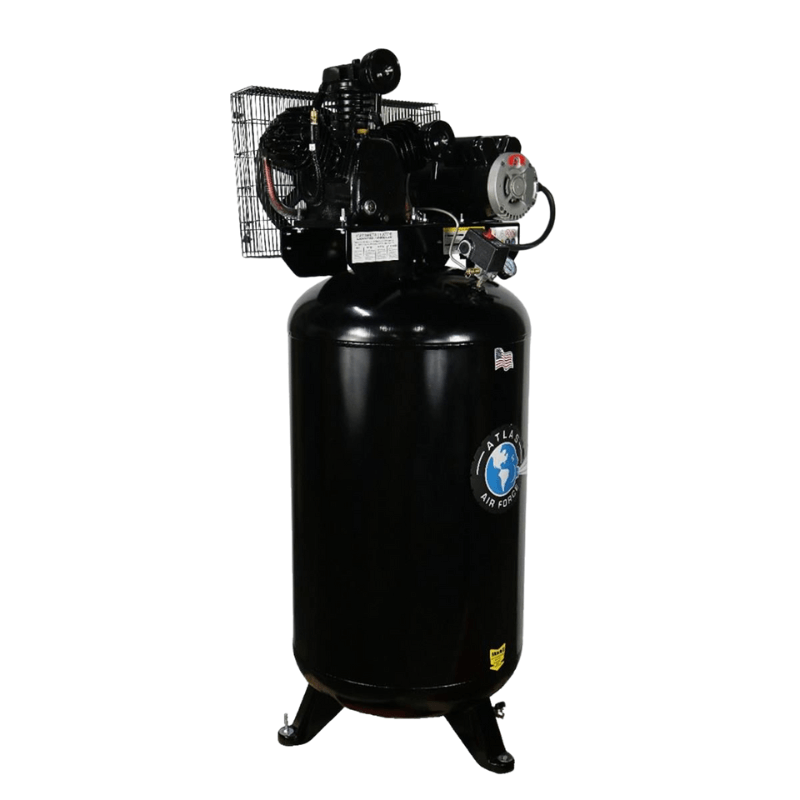 AF6 5HP 80 Gallon Air Compressor Side view