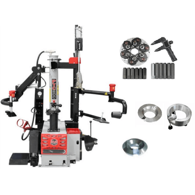 ATEAP-PTC500-KIT Platinum Center Post Tire Changer with Adapters Kit by Atlas with kit view