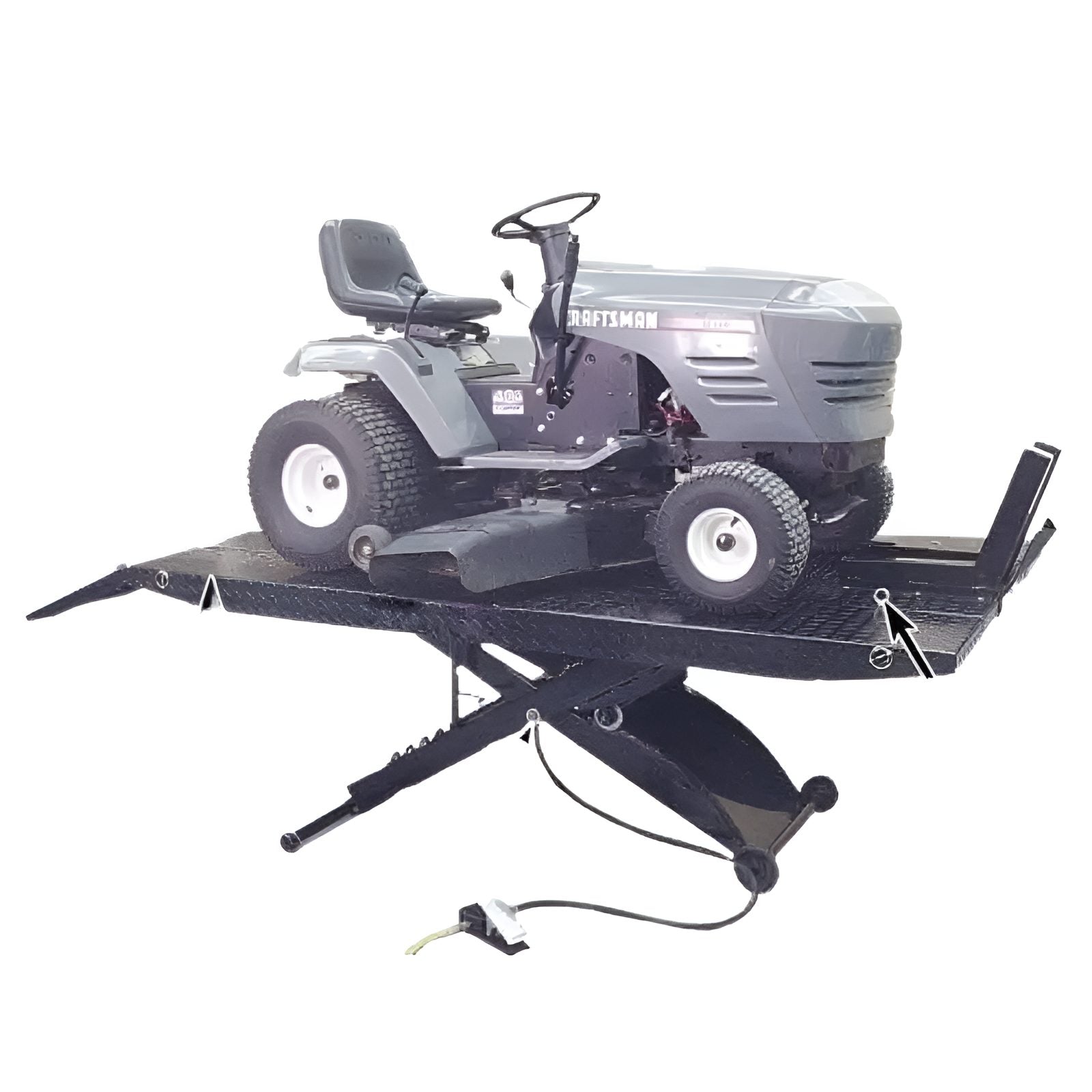 Cyclelift XLT Motorcycle/ATV Lift With Lawn Mower View