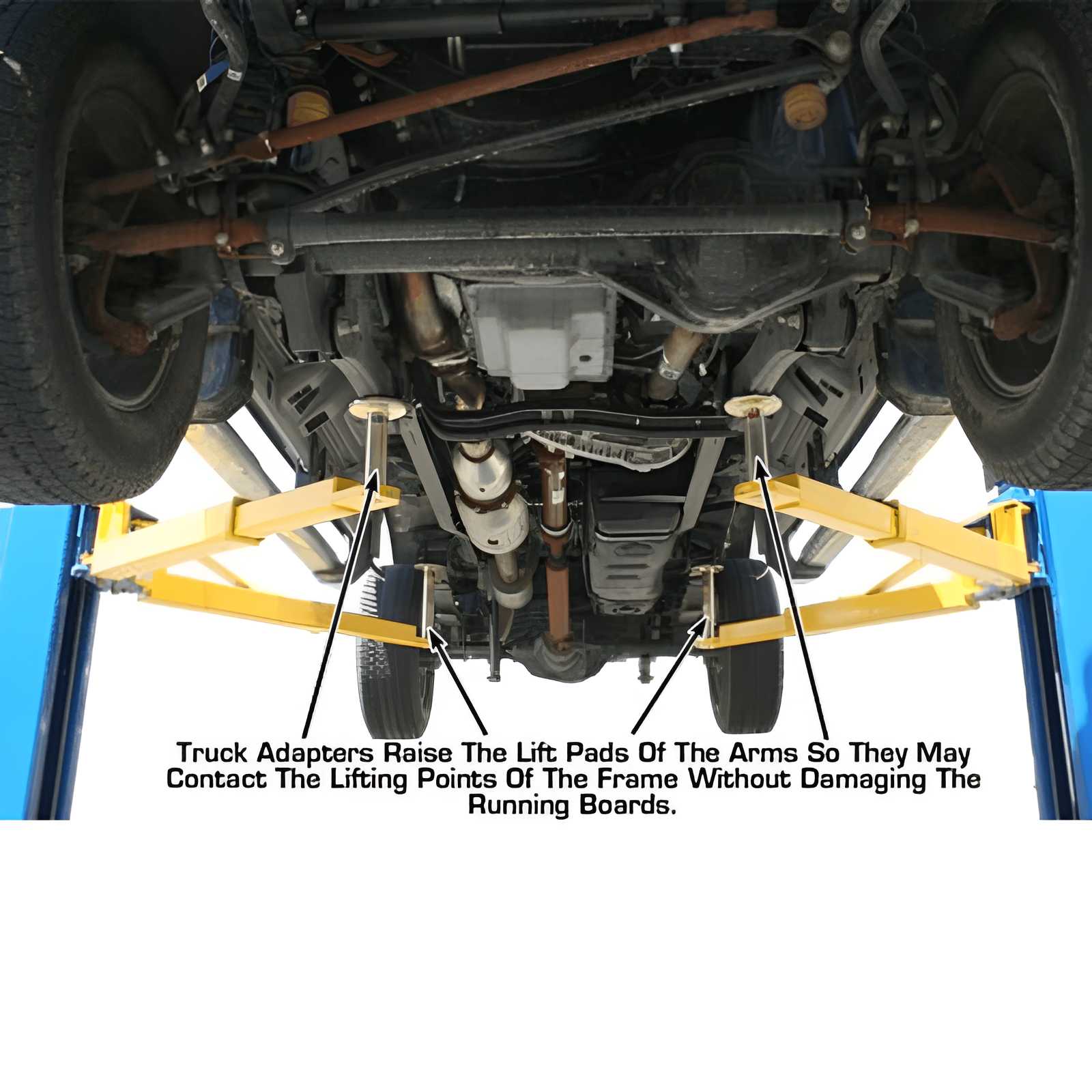 PV12PX 12,000 lb 2-Post Lift - Lifting a car View