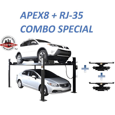 Atlas APEX 8 4-post lift + (2) ProJack35 Sliding Jacks Combo