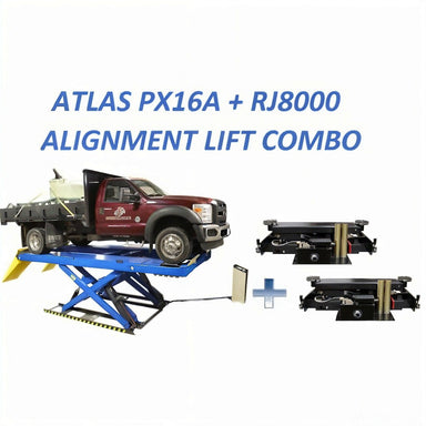 Atlas PX16A Scissor Alignment Lift and RJ8 Rolling Jack Combo