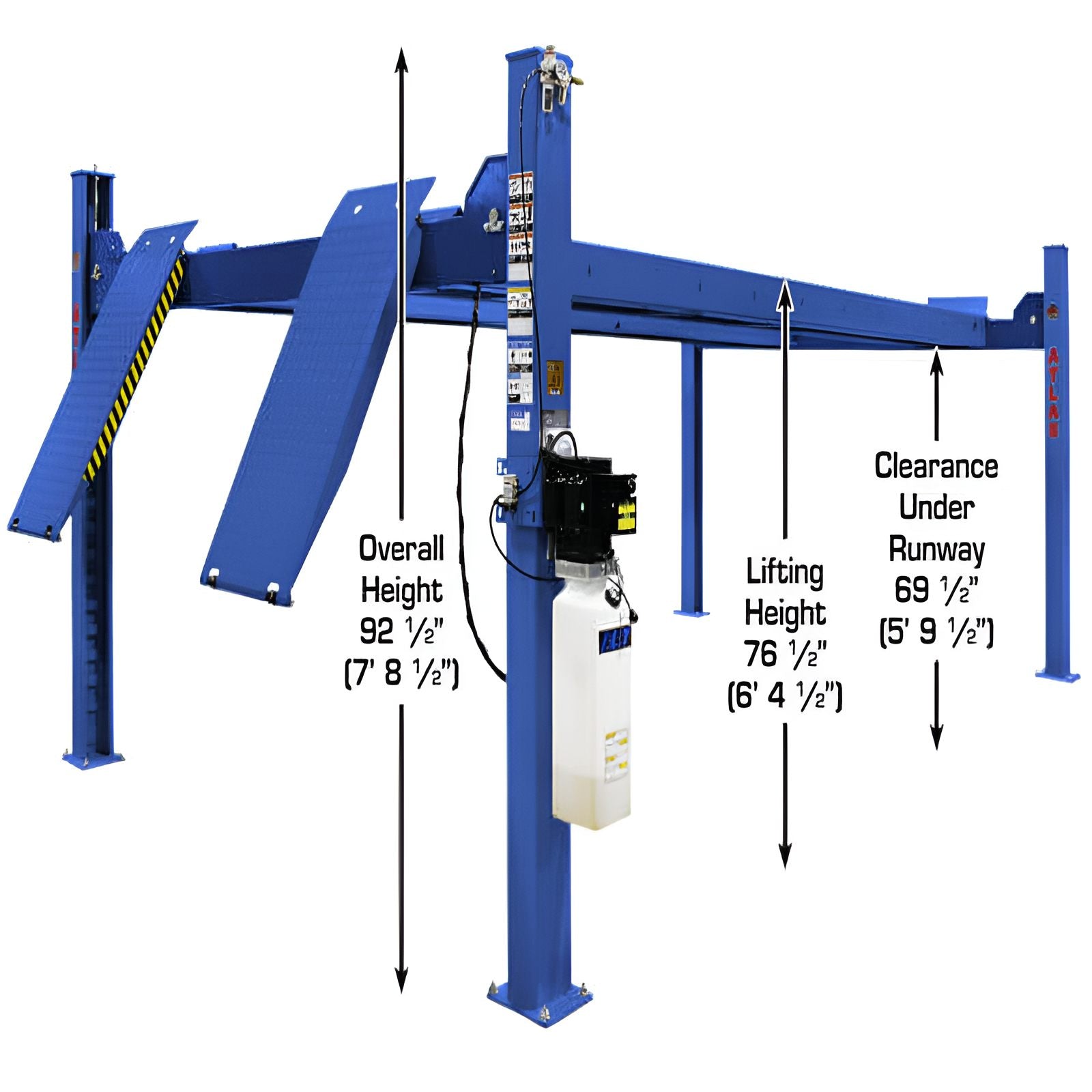 PVL14, 14,000 lb 4 Post Lift - ALI Certified Upper Lift View