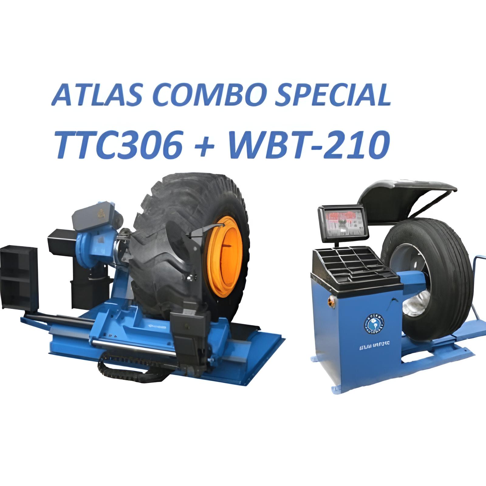 Atlas TTC306 Tire Changer + WBT-210  Wheel Balancer Combo View