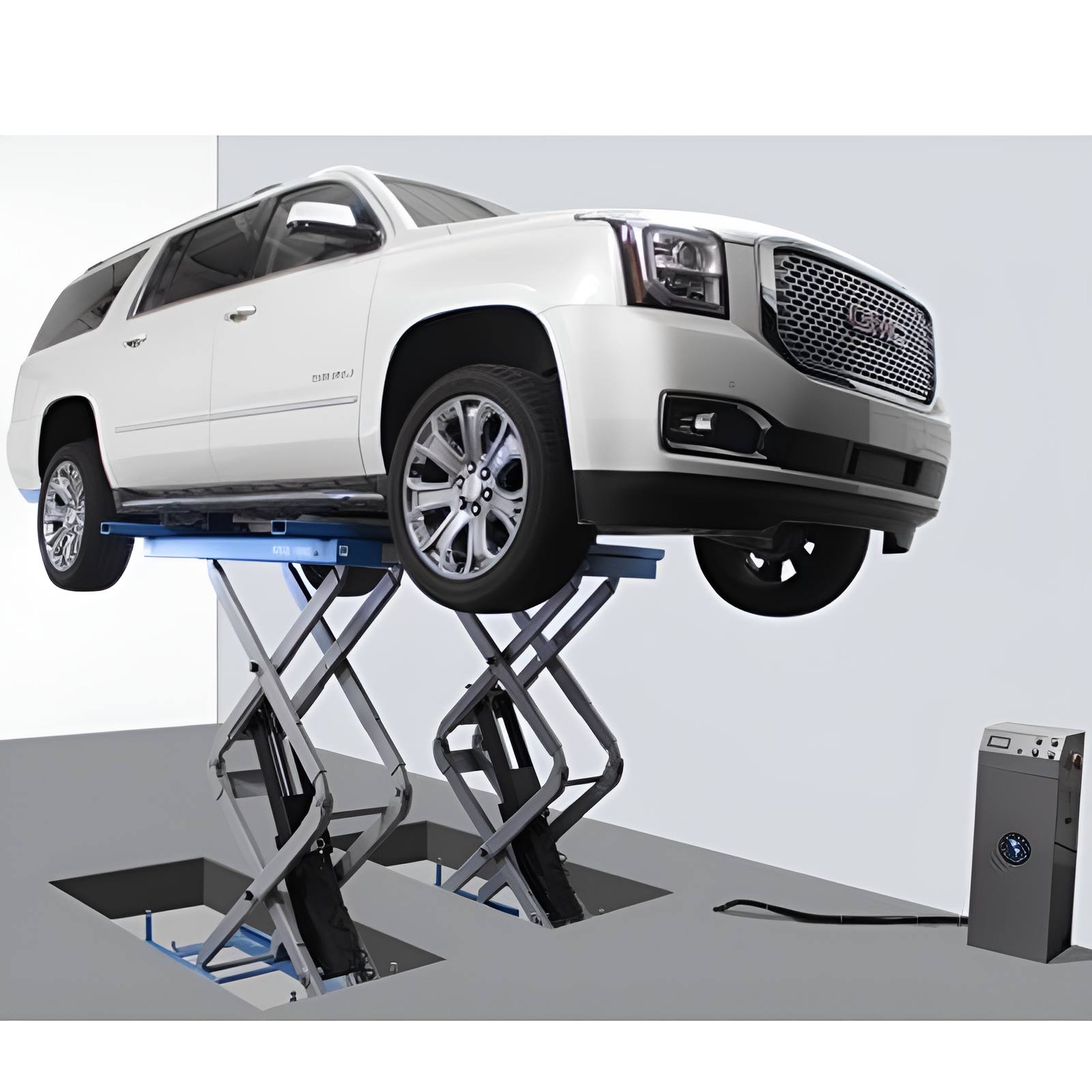 FM9SL 9,000 lb In Ground Lift - Full Rise Side View