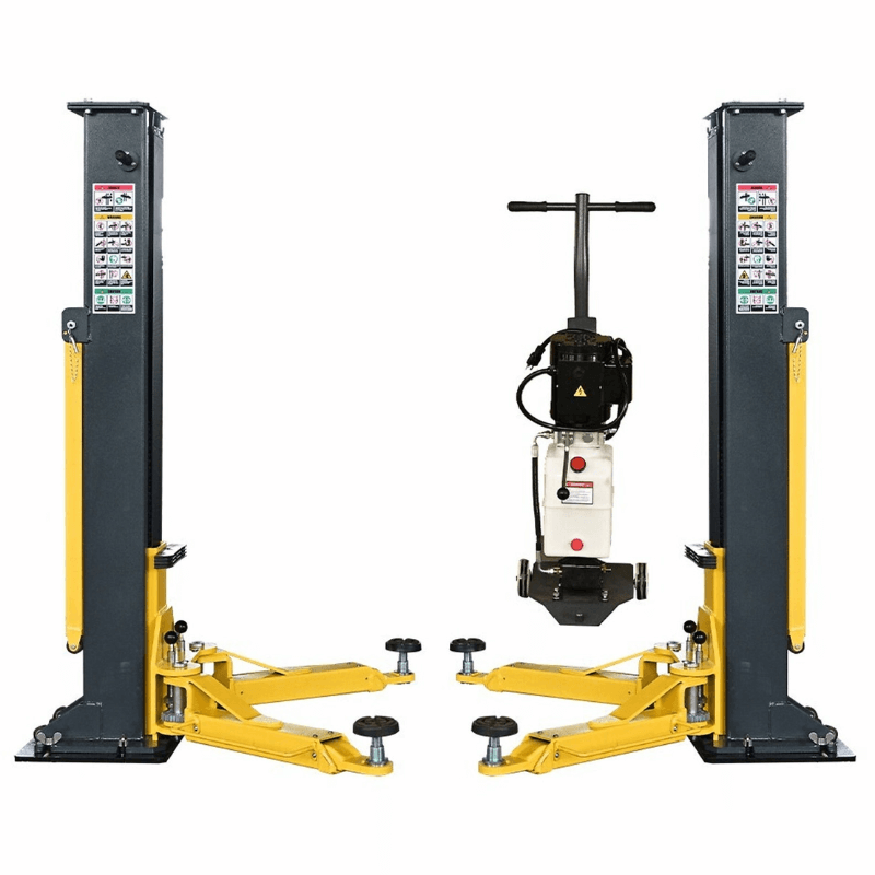 PMRL 200 8,000 lbs Portable 2 Post Lift – Mobile Car Lift by Katool with trolley View