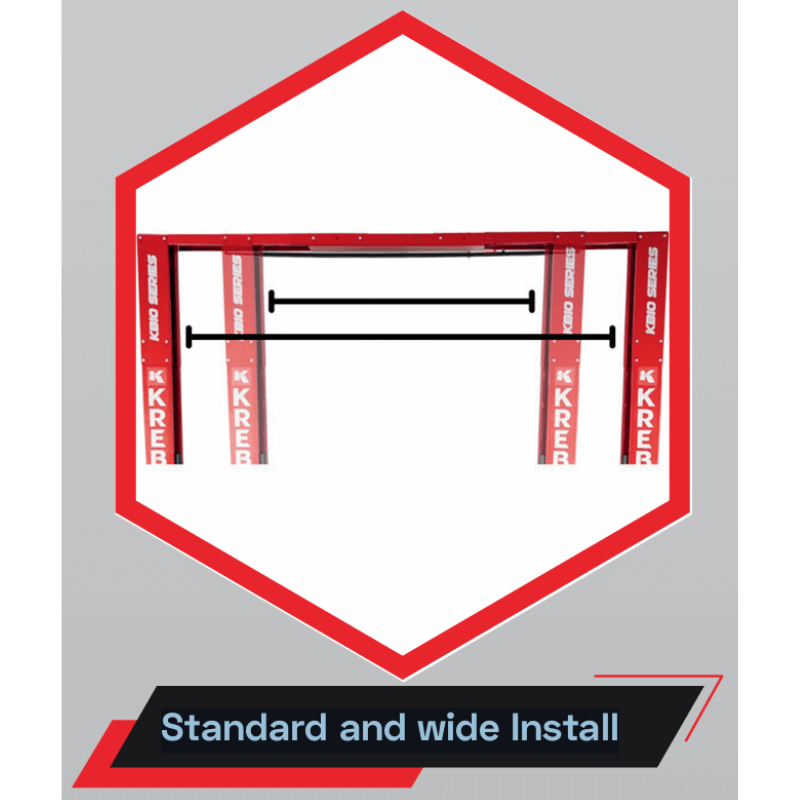 Krebs KB10 10000lbs Heavy Duty Automotive 2 Post Lift Length View