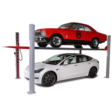 KB4 10000lbs Heavy Duty Automotive 4 Post Lift by Krebs  Side View