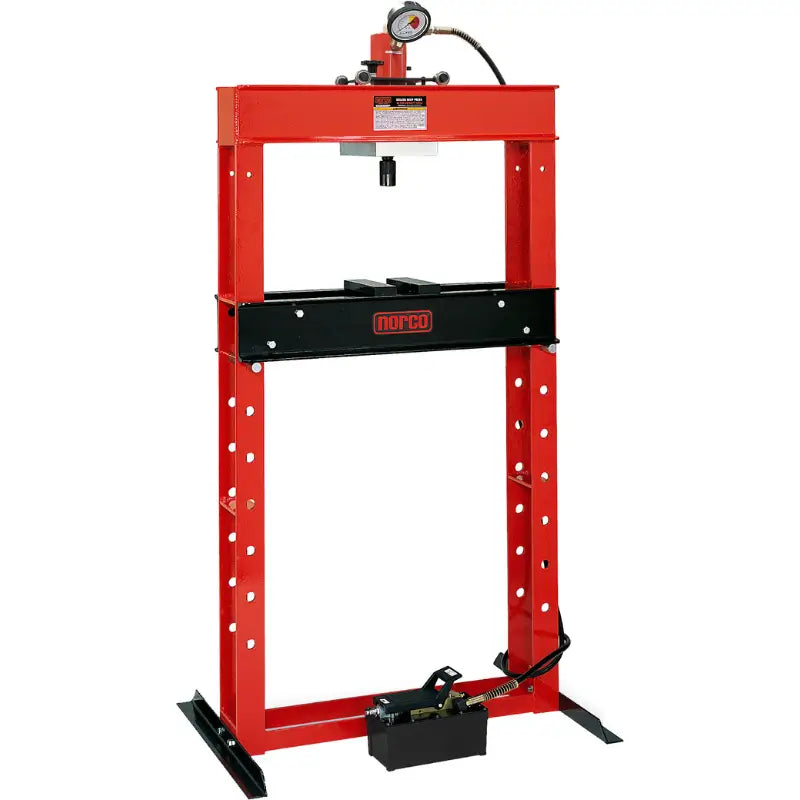 78024A 25 Ton Capacity Air Hydraulic Pump Operated Shop Press by Norco Front View
