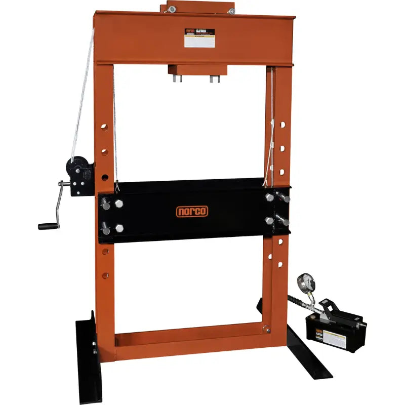 78057A 50 Ton Cap. Air Hydraulic Pump Operated Shop Press with 6 1/4" Stroke by Norco Front View