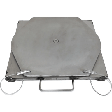 QSP 25-130 Stainless Steel Medium-Duty Turn Plates with handles