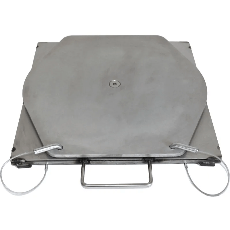 QSP 25-130 Stainless Steel Medium-Duty Turn Plates with handles