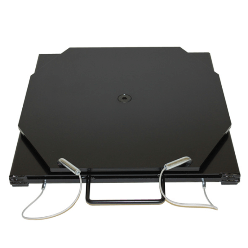 25-140-B 4500lbs Passenger Mild Steel Turn Plates- BLACK by QSP