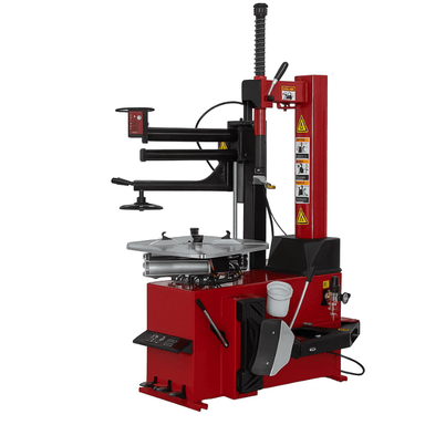 TC-950-WPA Tire Changer with Left Side Press Arm Side View Red