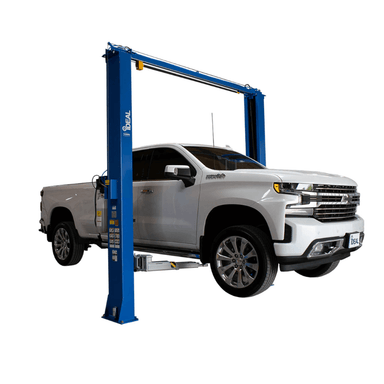 TP10KAC-DX 10,000lb 2 Post Car Lift - ALI Certified Side View with Car