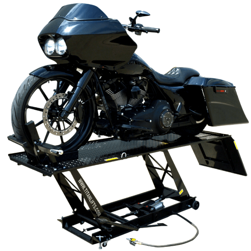 LDML-1000L 1000 lb Motorcycle Lift by Titan Side View