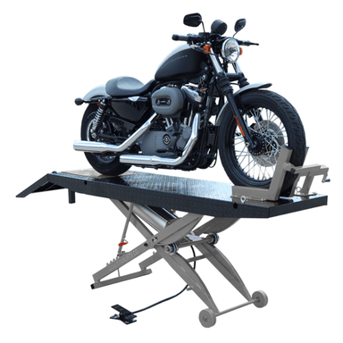 SDML-1000D 1000 lbs Capacity Motorcycle Lift by Titan Side View with motorcycle