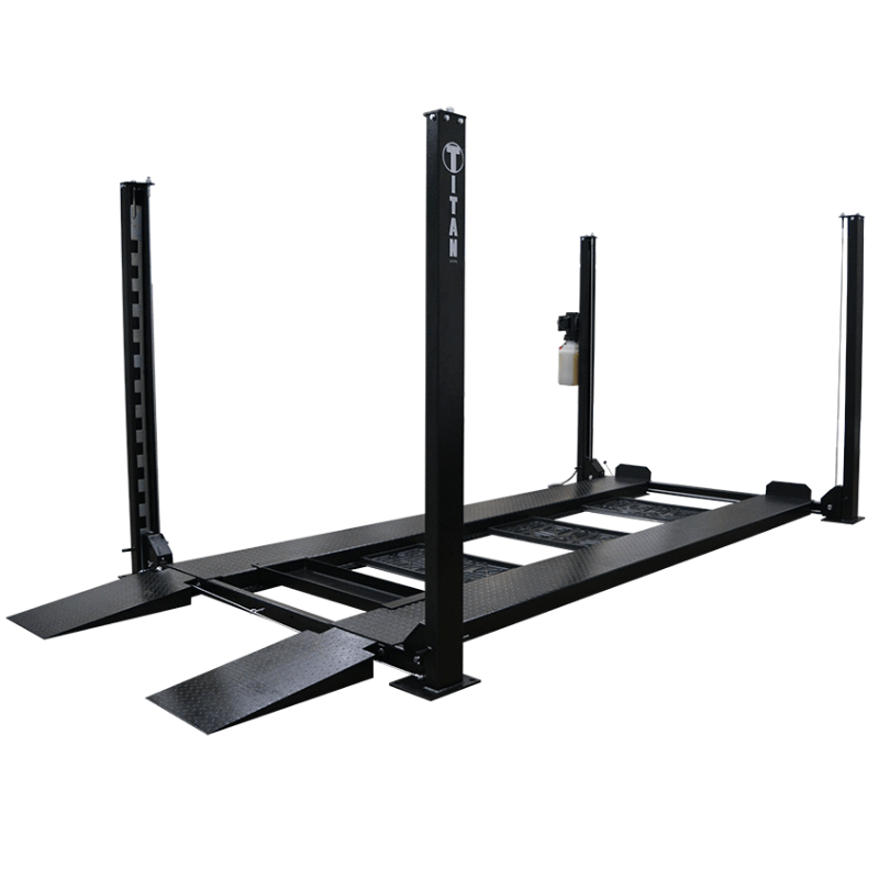 SDPL-8000XLT 4-Post Lift by Titan Side View