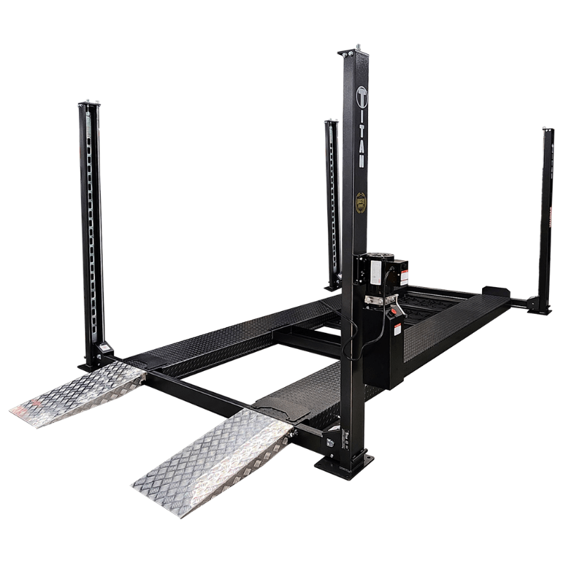 9,000lb 4 Post Lift - Master Series Titan SDPL-9KMS-XLT Side View