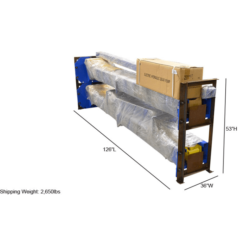 Titan HD2P-15000C 15,000lb 2 Post Car Lift Package Box View