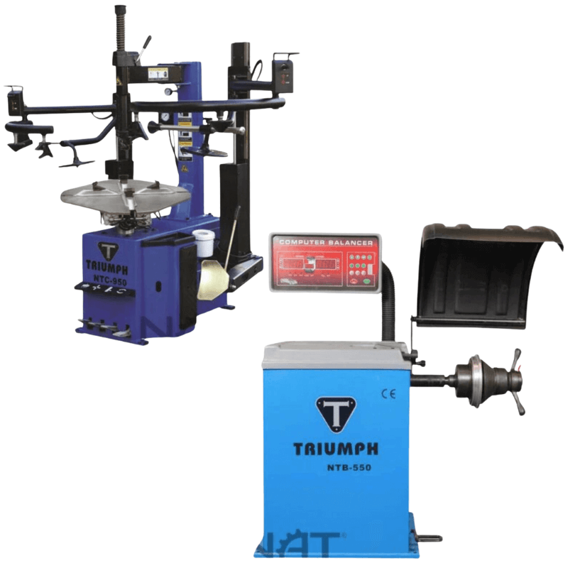 NTC-950-2 Tire Changer with NTB- 550 Wheel Balancer by Triumph Combo View