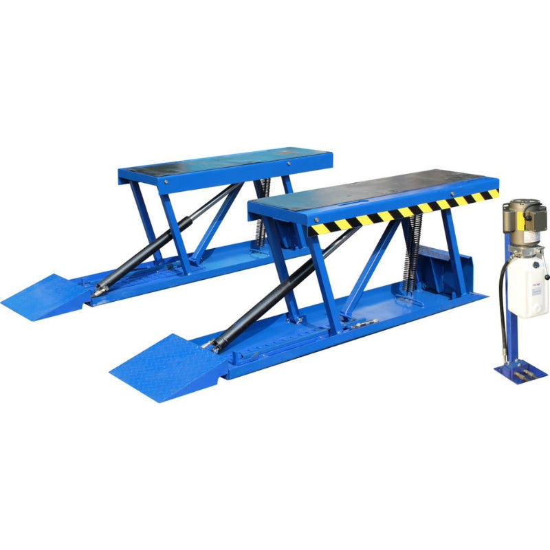 Tuxedo PL6K Low-Rise Pit Car Lift - Side View