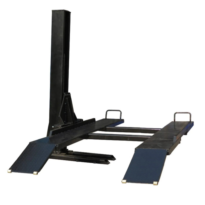 SP 6K SS Single Column Parking Lift by Tuxedo - Front View