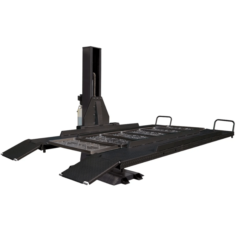 SP 6K SS 6,000 lb Single Column Vehicle Storage Lift by Tuxedo Side View