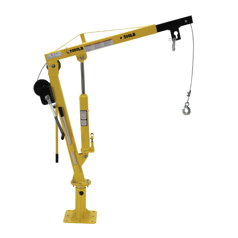 WTJ-2 Jib Crane by Vestil - Side view yellow