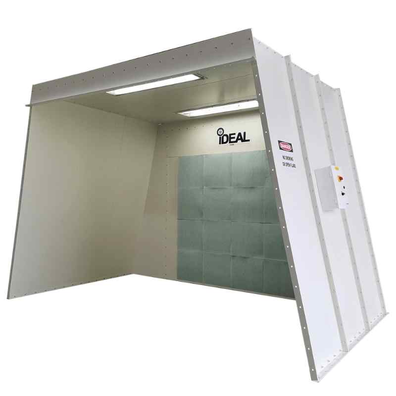 Ideal Open Face Paint Booth - Semi side view