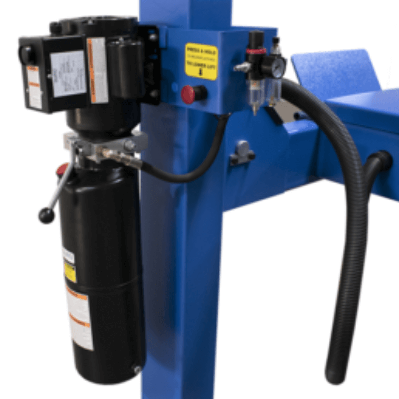 iDEAL, 14,000 lb FP14KAC-X, 4 Post Alignment Lift - oil tank view