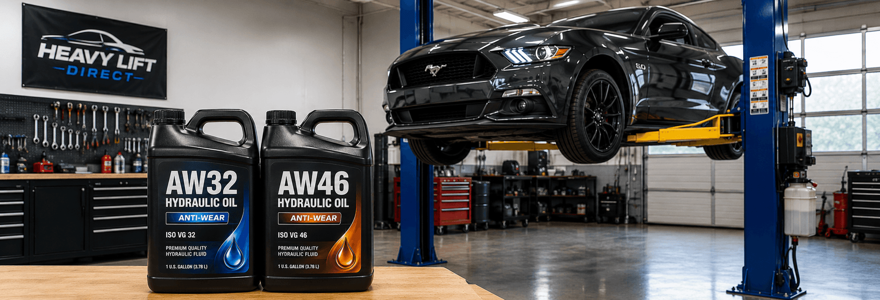 AW32 or AW46 Hydraulic Oil: What Hydraulic Fluid Should I use for my Car Lift?