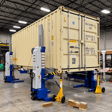 Ideal 13k mobile column with shipping container with HeavyLift Direct Customer Install