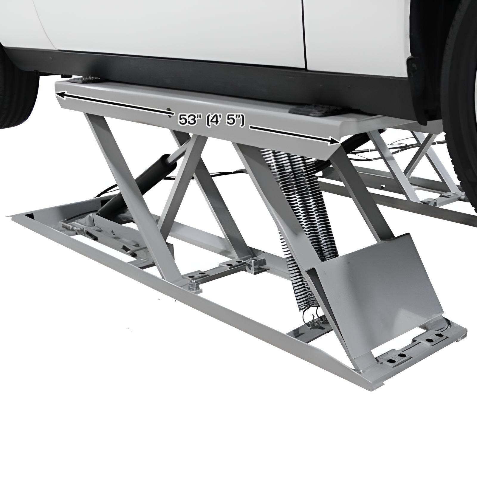 6PL 6,000lb Low Rise Scissor Lift View with Dimension